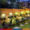 Solar Power Chrysanthemum Ground Light Flower Outdoor Garden Decor (Yellow) #F