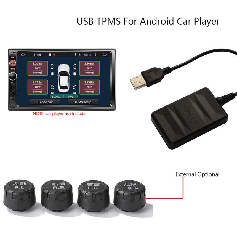 TY06N USB TPMS for Android Car DVD External Sensor Tire Pressure Monitor System