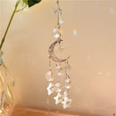 Crystal Moon Star Wind Chime Pendant Colorful Hanging Drop Garden Decor (A)