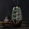 Incense Holder Ceramic Backflow Waterfall Incense Burner with 50 Cones (D) Newly
