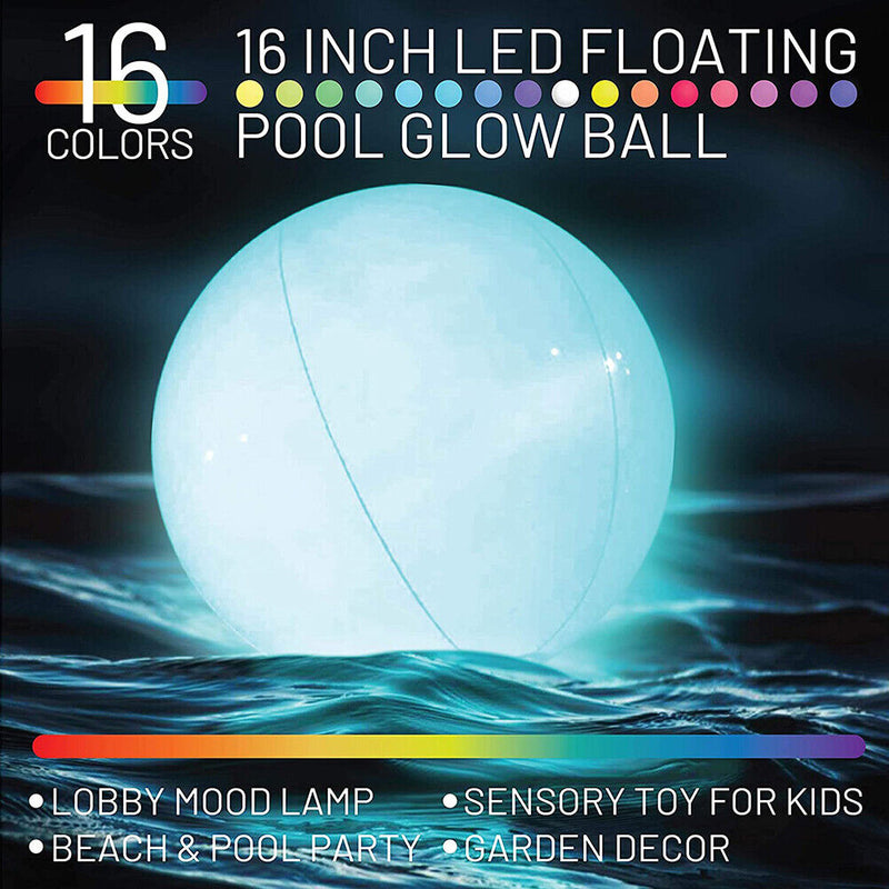 LED Solar Ball Light Swimming Pool Remote Control Garden Decor Lamp (2pcs) Newly