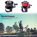 2 in 1 Bicycle Handlebar Bell Compass for MTB Bike Safety Cycling (Red)
