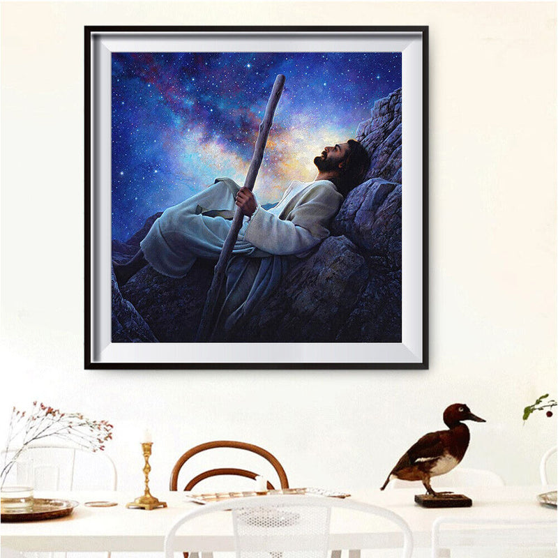 5D Sky Jesus Mosaic Diamond Painting Drawing Full Round Drill DIY Art Handcraft
