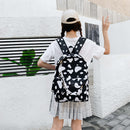 Casual Nylon Shoulder School Bags Cow Letter Print Women Girls Travel Backpacks