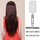 Hair Scalp Massage Comb Bristle Nylon Wet Curly Detangle Hair Brush (White)