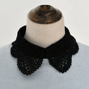 Elegant False Blouse Collar Women Hollow Shirt Decor Neckline (Lace Black) Newly