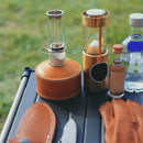 PU Leather Gas Canister Bag Cover LPG Fuel Can Protective Sleeve Brown (S) Newly