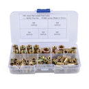 100pcs Flat Head Rivet Nut Kit Threaded Rivet Insert Nut Tool Set Nutsert Cap