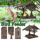 Wooden Bird Feeder Nest Outdoor Tree Branches Carving Hang Birdhouse (B)