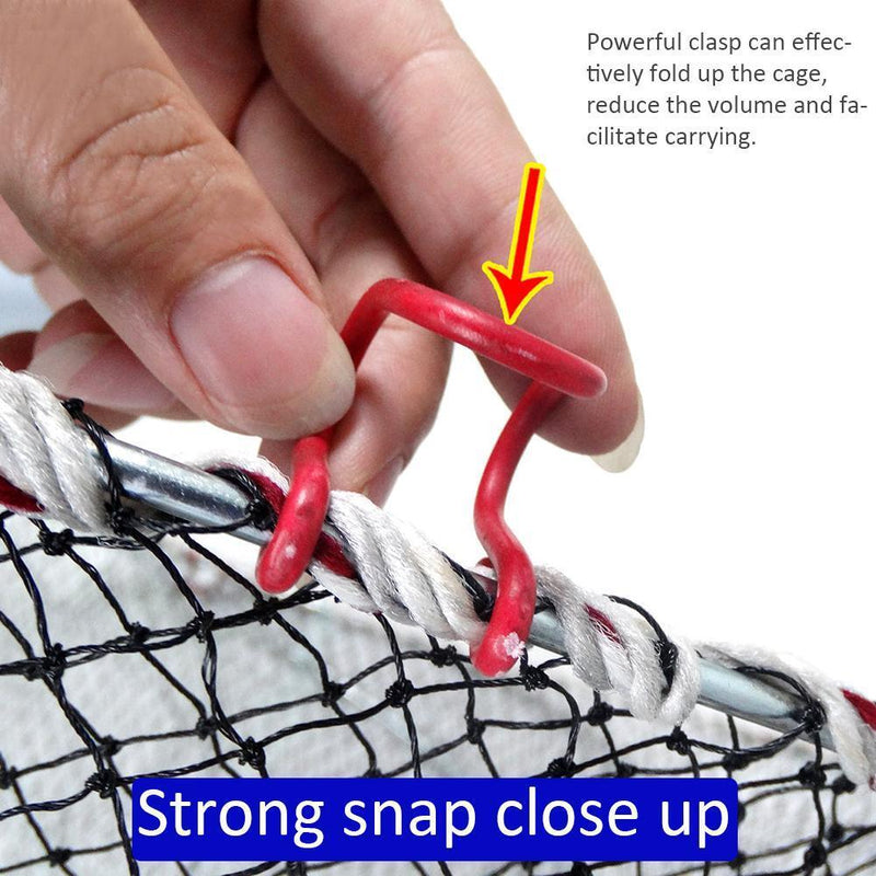 Foldable Fishing Cast Crab Trap Fish Cages Loach Shrimp Net (Diameter 30)