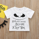 2pcs/set Baby Boys O-neck Halloween Cute Print Short Sleeve Tops+Pants Suits