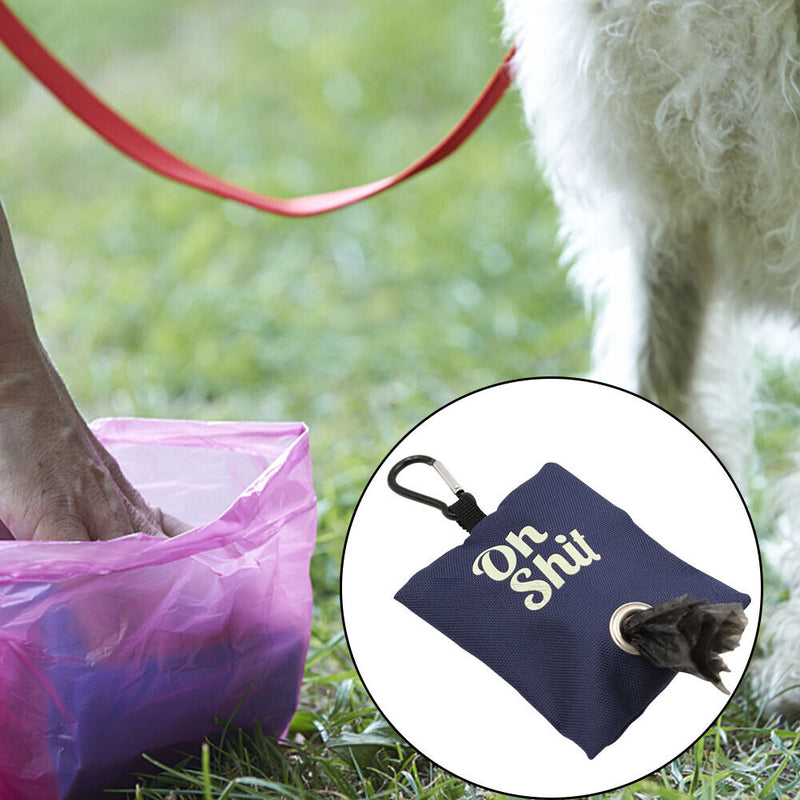 Pets Garbage Poop Bag Dispenser Dog Waste Bag Holder Organizer (Dark Blue) Newly