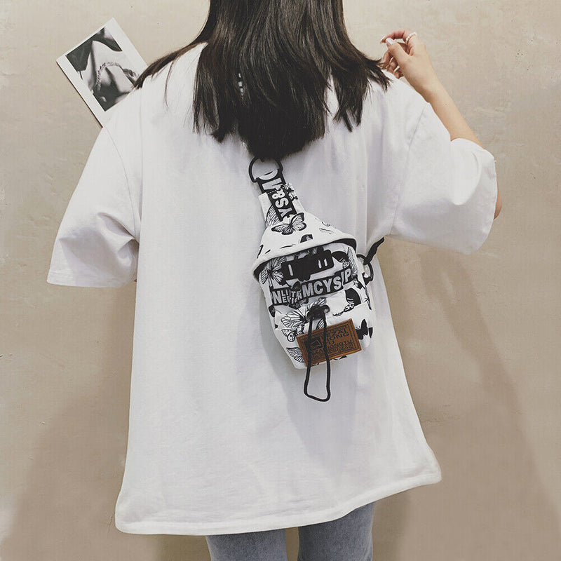 Fashion Women Casual Animal Pattern Printing Small Shoulder Chest Bag Handbags