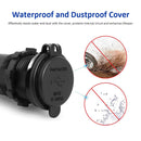 Waterproof Car Boat Dual USB Charger QC 3.0 + QC 4.0 Type C Power Outlet Newly