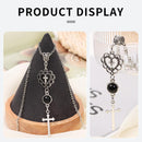 Gifts Punk Religion Gothic Heart Pendant Cross Necklace Jewelry Clavicle Chain