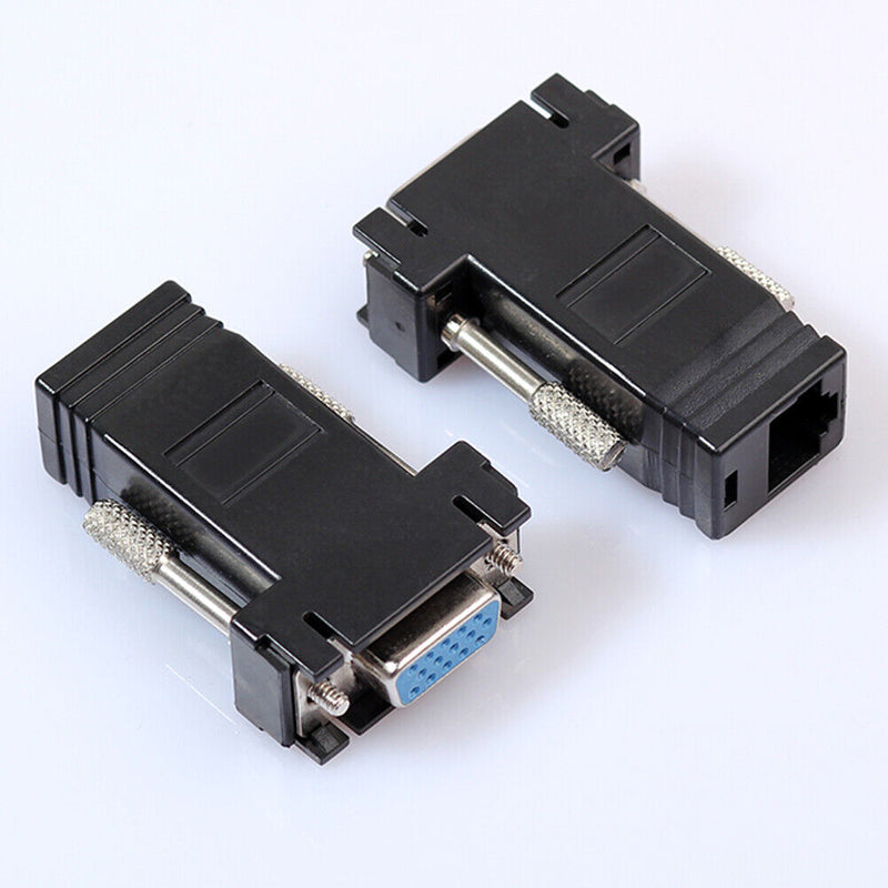 VGA Extender Female to Lan Cat5 Cat5e/6 RJ45 Ethernet Female Adapter