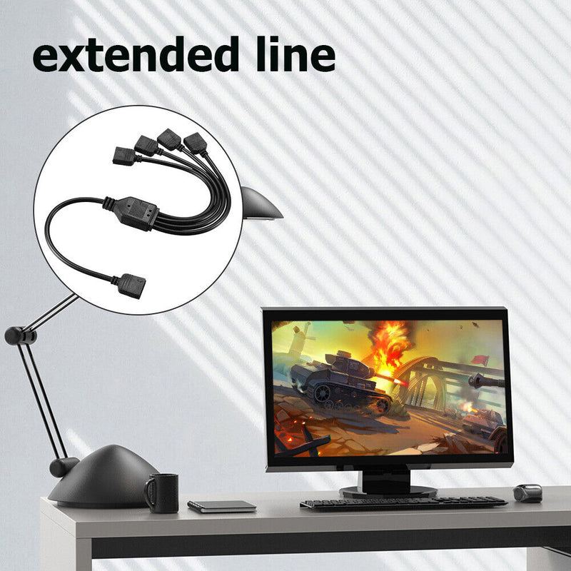 3pin Splitter Cable 5V Connector Cable Accessories for Msi Asus Asrock LED