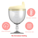 Baby Goblet No Spill Baby Sippy Cup Wine Glass for Baby Kid Party (Yellow) Newly