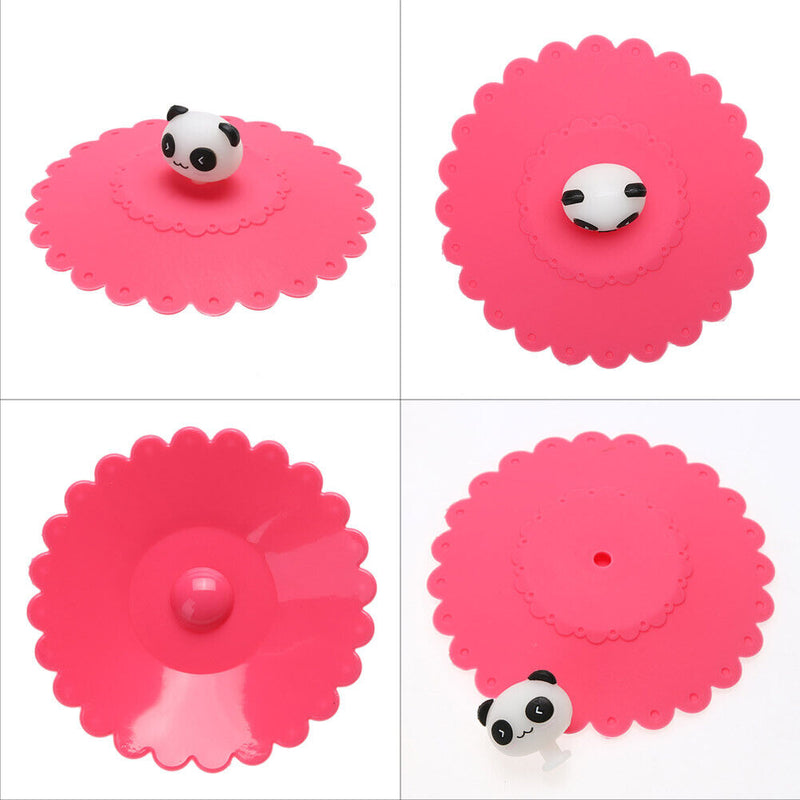 Cute Anti-dust Silicone Glass Cup Cover Coffee Seal Lid Cap (Panda)