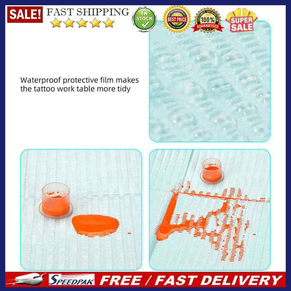 Disposable Tattoo Table Cloth Anti-Oil Sanitary Bed Sheet (20PCS)(Blue)