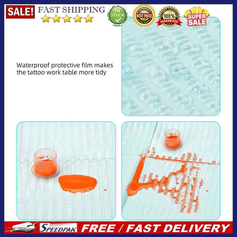 Disposable Tattoo Table Cloth Anti-Oil Sanitary Bed Sheet (20PCS)(Blue)