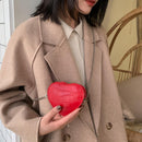 Love Heart Crossbody Handbag Women Kids Leather Small Shoulder Bags (Red)