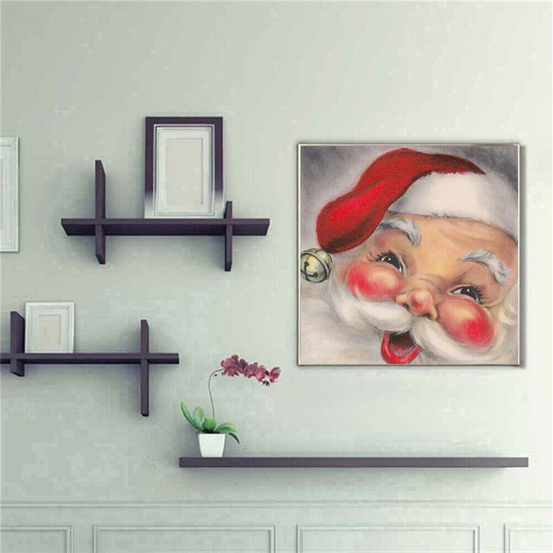 Cute Santa Oil Paint By Numbers Kits Canvas Picture DIY Wall Art Home Craft