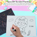 10pcs DIY Animal Series Scraping Painting Educational Learning Drawing Toys