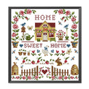 Partial Cross Stitch 14CT Cotton Thread DIY Sweet Home Printed Embroidery