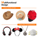 5x Baseball Hat Rack Cap Organizer Door Wall Headphone Hanger Hook (White) Newly