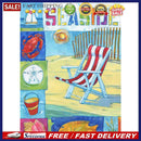 5D DIY Full Round Drill Diamond Painting Kit Cartoon Seaside Wall Art Craft