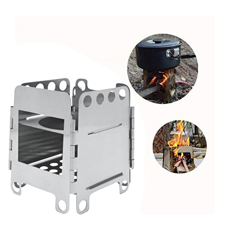 Camping Wood Stove Portable Foldable Outdoor Trekking Hiking Cooking Stove Newly