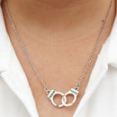 Alloy Valentine's Day Women Gift Lover Freedom Handcuff Pendant Necklace
