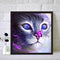 DIY Diamond Painting Purple Cat Full Round Drill Decor Art Picture for Home