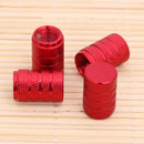 4pcs Aluminum Alloy Car Tire Wheel Tyre Caps Valve Stem Dust Covers (Red) Newly
