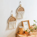 Living Room Boho Hand-woven Tapestry Wall Art Wall Hanging Photo Clip