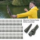 Fish Tackle Safety Lead Clips Fishing Terminal Fixed Lines Tail Rubber Tubes