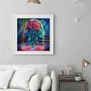 11CT Printed Full Cross Stitch DIY Preserved Flower Hand Painting Bedroom Decor