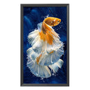 Quiet Goldfish Needlework 11CT Art Stamp Canvas DIY Wall Decor Cross Stitch K