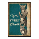 3 Strands DIY Full Embroidery Three Donkey Stamped Cross Stitch Craft Home Decor