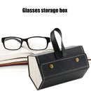 5 Grid Portable Glasses Display Box Folding Leather Sunglasses Bag (Black) Newly