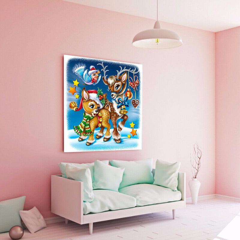 5D DIY Mosaic Kit Ski Dog Bead Art Full Drill Diamond Painting Home Wall Gift