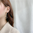 Personality Jewelry Chain Love Earrings Geometric Asymmetric Dangle Earrings