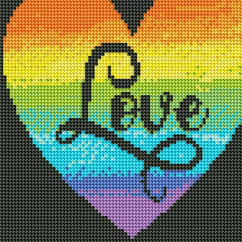 Seawang 5D DIY Full Drill Diamond Paintings Heart Cross Stitch Embroidery Mosaic Set L