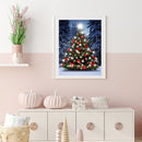 5D DIY Full Drill Round Shape Christmas Tree Rhinestone Diamond Drawing Kit