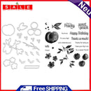 Silicone Peach Flower Seal DIY Stamping Scrapbook Paper Cut This Album Tools