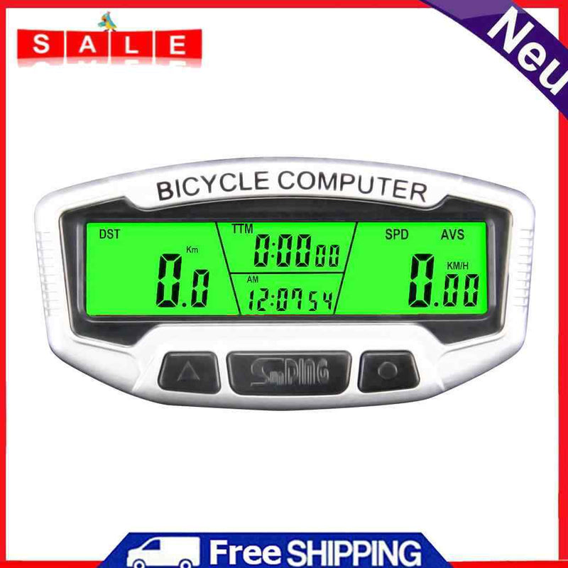 SUNDING Cycling Bicycle LCD Computer Bike Backlight Wired Code Table Speedometer