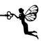 Window Art Whimsical Metal Garden Fairy Silhouette Ornament Pendant Home Deco