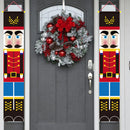 2pcs Oxford Christmas Door Banner Festival Decor Door Curtain Hanging Cloth