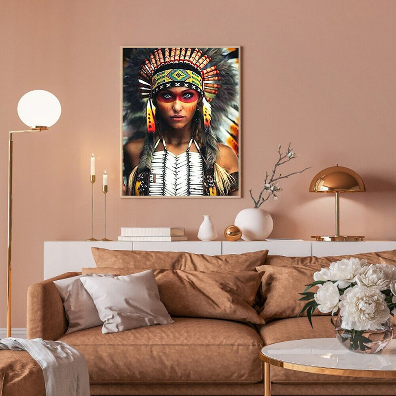 DIY Diamond Painting Indians 5D Full Round Diamond Mosaic Home